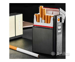 Портсигар под пачку сигарет с USB зажигалкой - Image 3