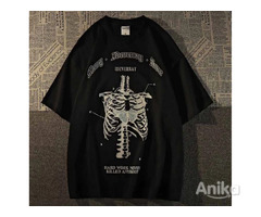 Винтажная футболка со скелетом