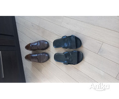 Кожаные тапочки и кожаные туфли. - Image 2