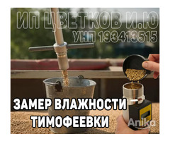 Измерение влажности тимофеевки в Беларуси поверенным влагомером Wile55