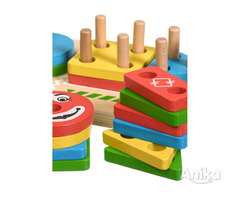 Сортер Клоун, деревянная игрушка геометрик и Шнуровка - Image 4