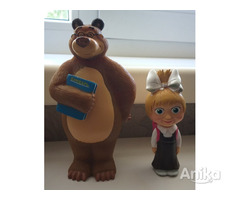 Маша и Медведь, резиновые игрушки, б.у - Image 1