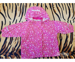 Куртка-ветровка розовая на 3-4года, р.100, новая - Image 5