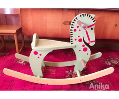 Конь-каталка для малышей, деревянная из СССР - Image 1