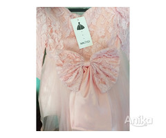 Кружевное платье персикового цвета на 1.5-2года - Image 2