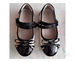 Туфли черные на девочку «fashion», р.29, б.у в хорошем состоянии