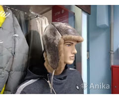 Шапка зимняя мужская кожа на меху made in Sweden - Image 9