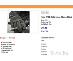 Перчатки мотоциклетные Tuzo TZG4 новые из Англии - Image 11